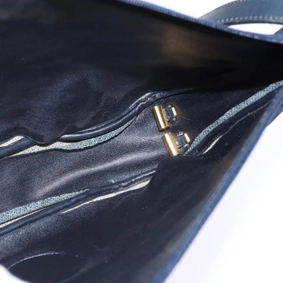 Christian Dior Trotter Canvas Shoulder Bag Navy Auth SW1716 - Picture 12 of 16